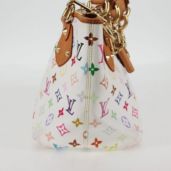 LOUIS VUITTON Monogram Multicolor Annie MM Tote Bag White M40307 LV Auth 131091V - Picture 5 of 14